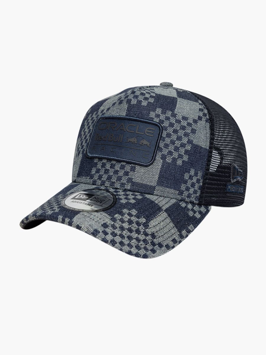 New Era Denim Checker E-Frame Trucker Cap (M-RBR26162): Oracle Red Bull Racing