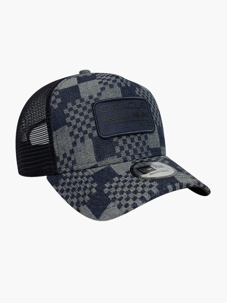 New Era Denim Checker E-Frame Trucker Cap (M-RBR26162): Oracle Red Bull Racing
