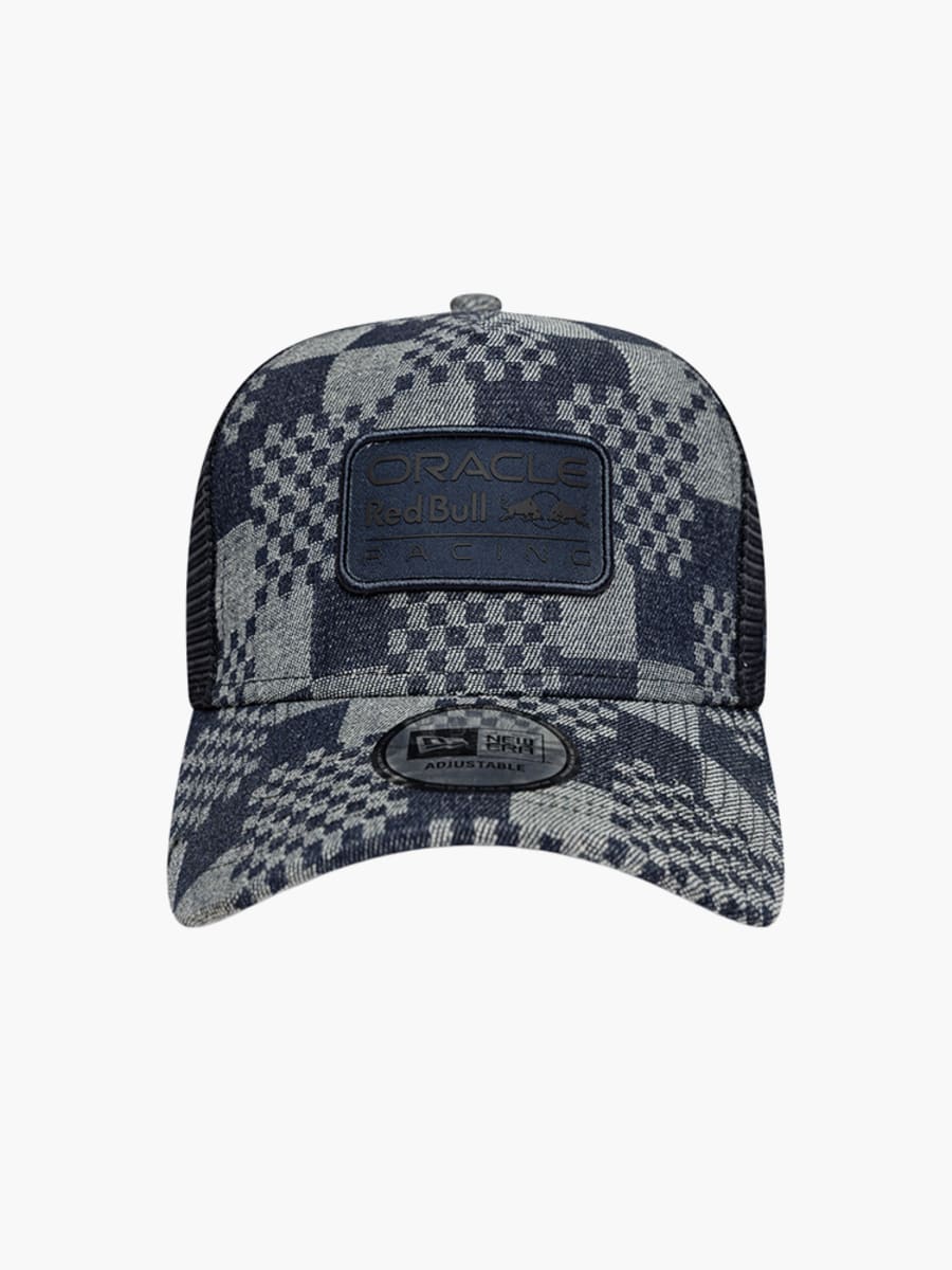 New Era Denim Checker E-Frame Trucker Cap (M-RBR26162): Oracle Red Bull Racing