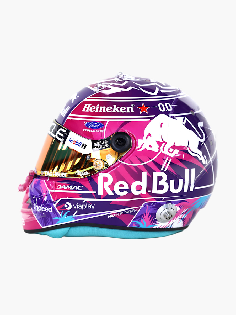 1:2 Max Verstappen Miami GP 2026 Mini Helmet (M-RBR26234): Oracle Red Bull Racing