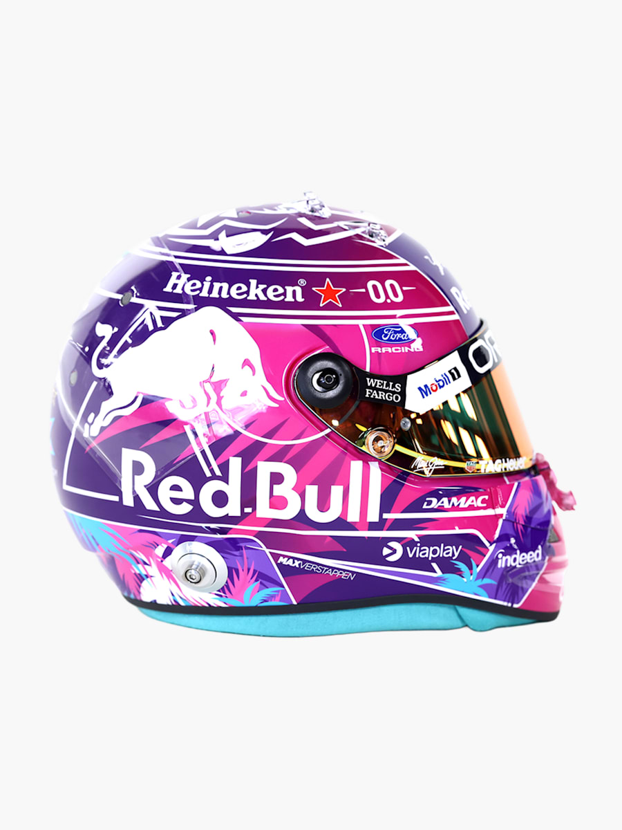 1:2 Max Verstappen Miami GP 2026 Mini Helmet (M-RBR26234): Oracle Red Bull Racing