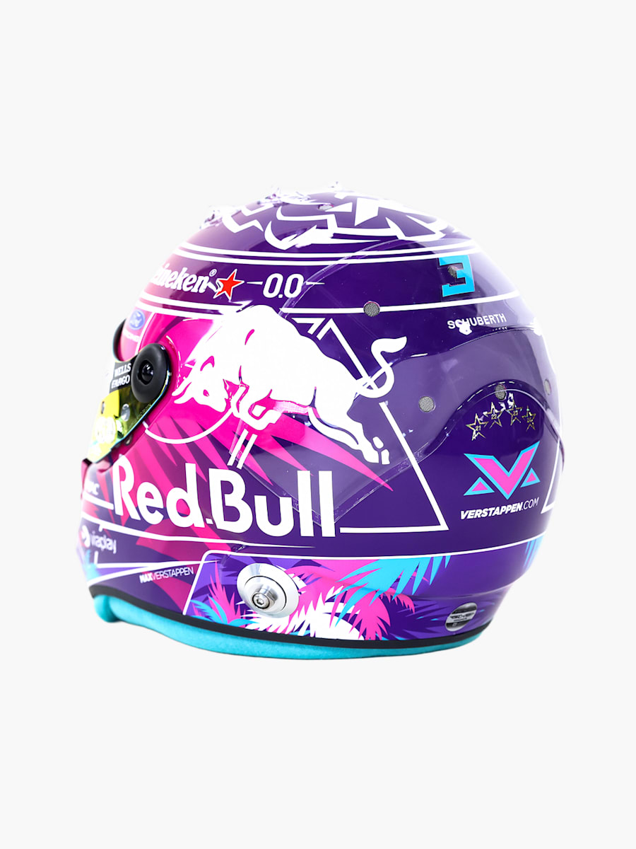 1:2 Max Verstappen Miami GP 2026 Mini Helmet (M-RBR26234): Oracle Red Bull Racing