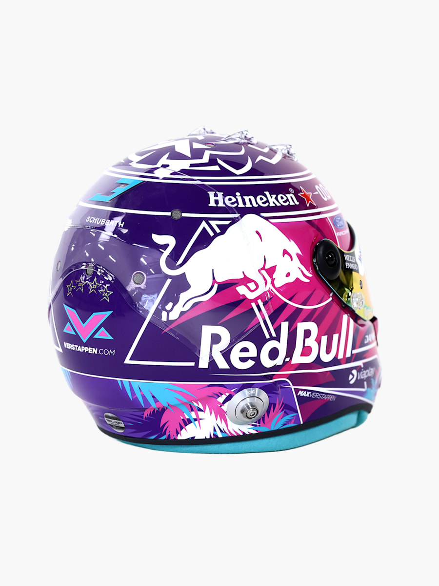 1:4 Max Verstappen Miami GP 2026 Mini Helmet (M-RBR26235): Oracle Red Bull Racing