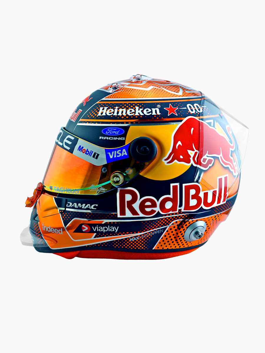 1:2 Max Verstappen 2026 Orange Lion Minihelm (M-RBR26236): Oracle Red Bull Racing