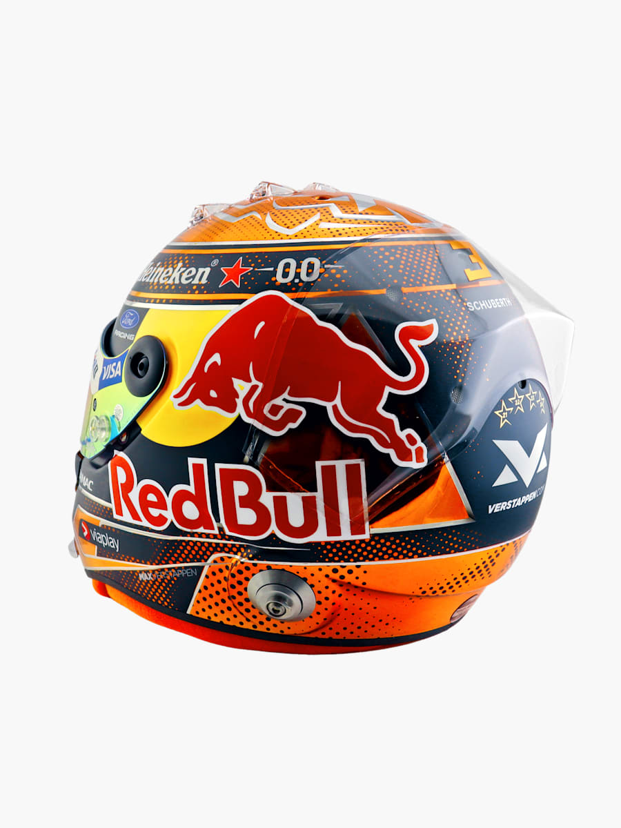 1:2 Max Verstappen 2026 Orange Lion Mini Helmet (M-RBR26236): Oracle Red Bull Racing