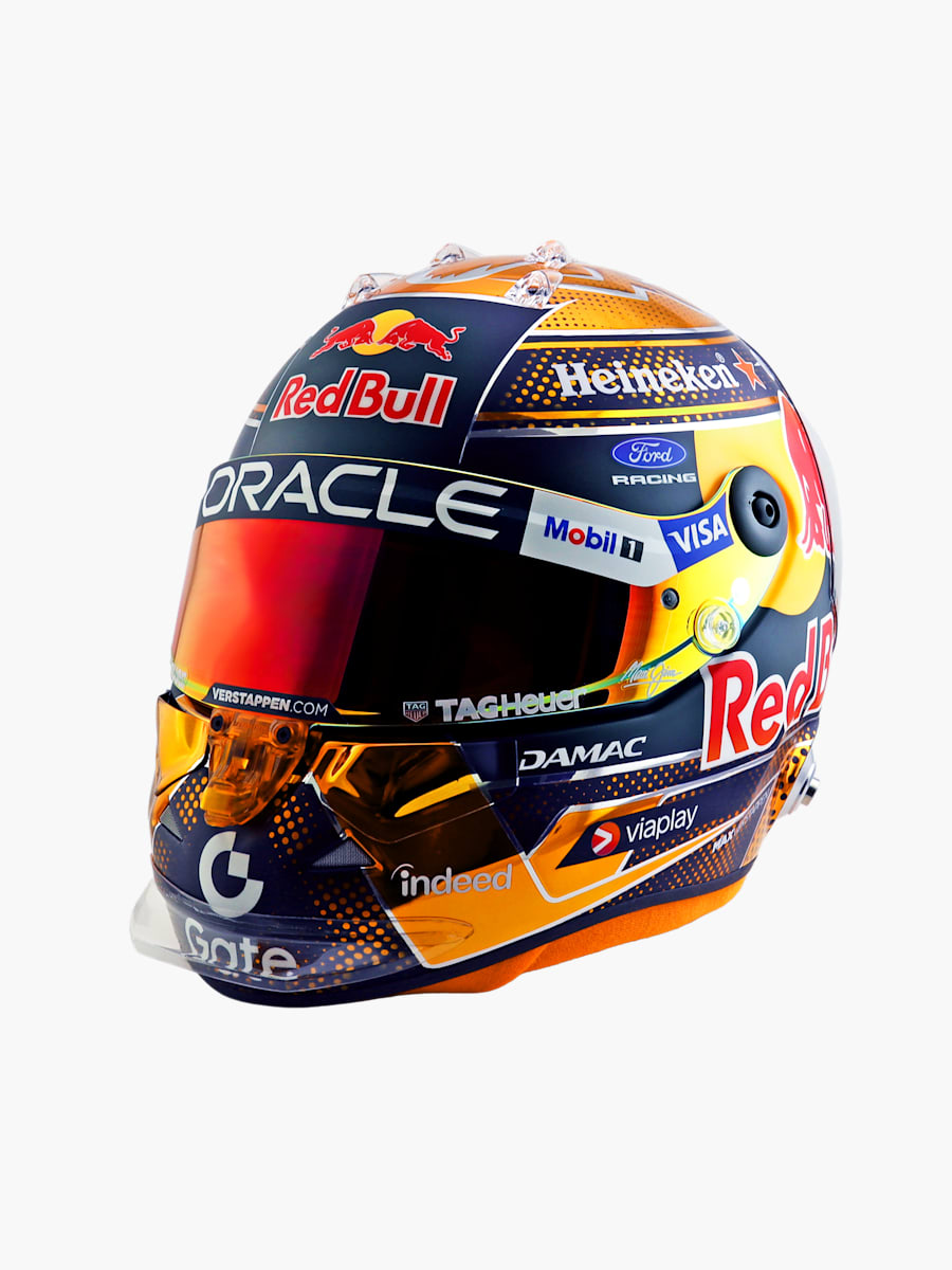 1:4 Max Verstappen 2026 Orange Lion Mini Helmet (M-RBR26237): Oracle Red Bull Racing
