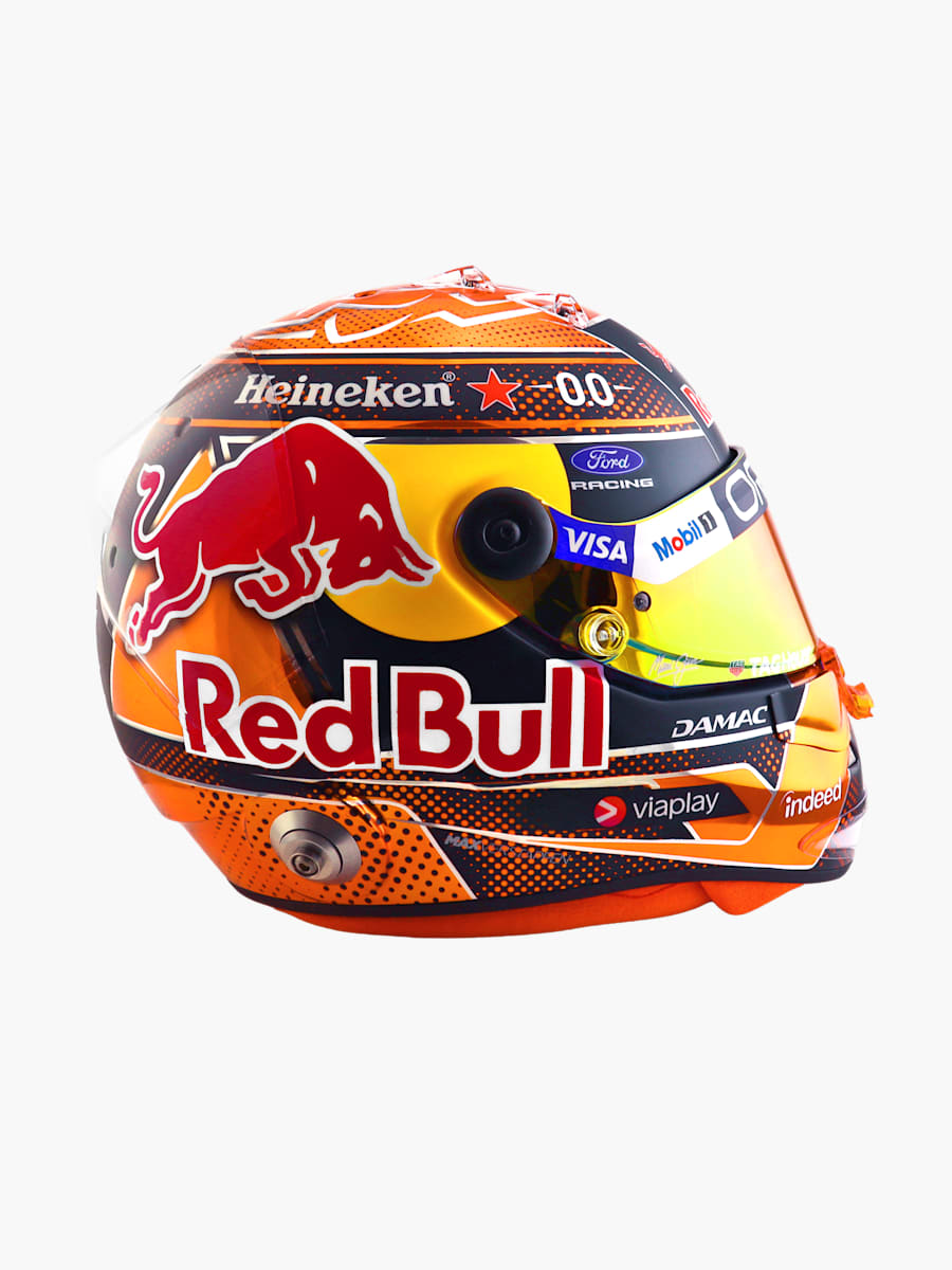 1:4 Max Verstappen 2026 Orange Lion Mini Helmet (M-RBR26237): Oracle Red Bull Racing