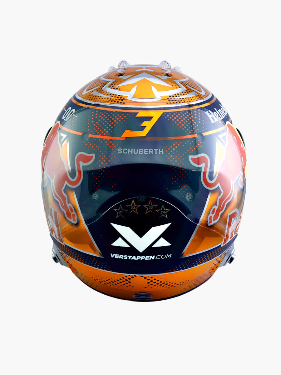 1:4 Max Verstappen 2026 Orange Lion Minihelm (M-RBR26237): Oracle Red Bull Racing