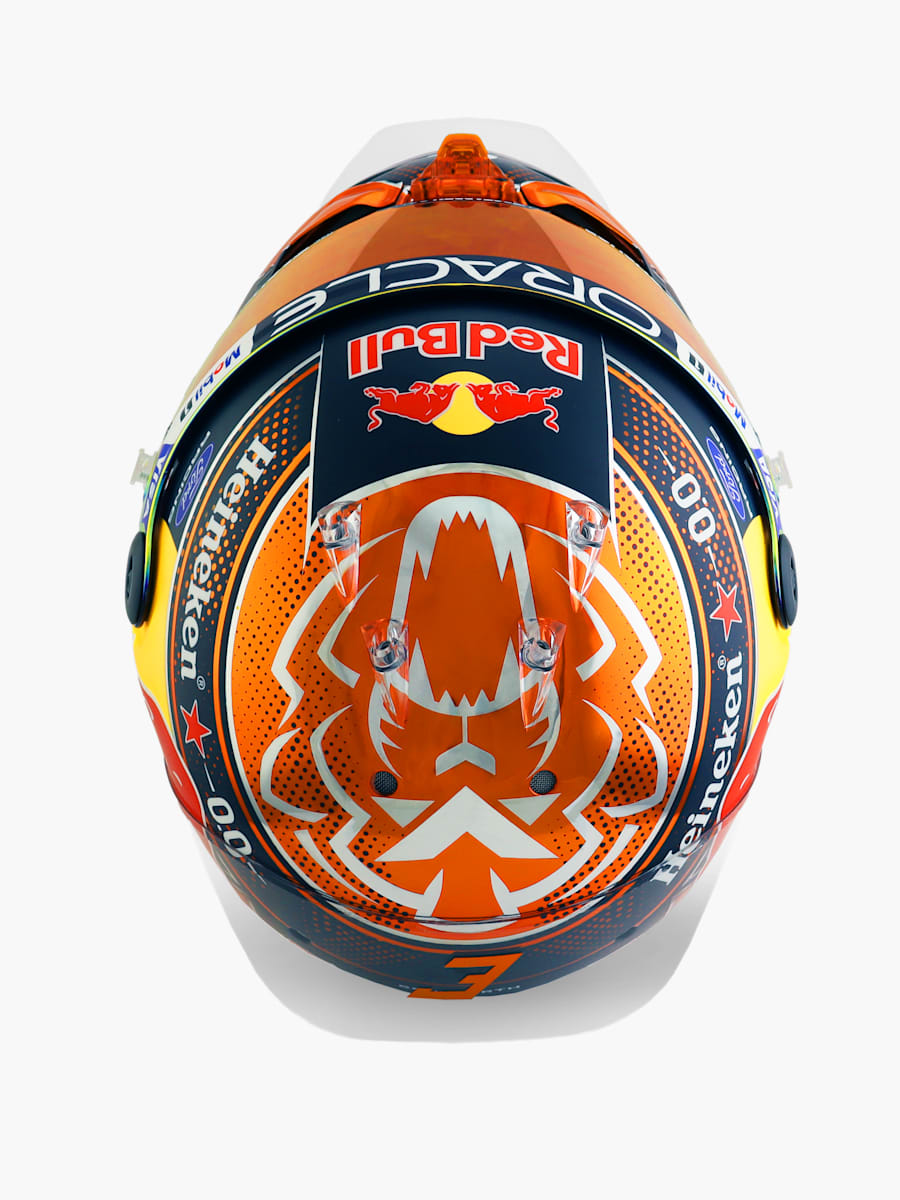 1:4 Max Verstappen 2026 Orange Lion Mini Helmet (M-RBR26237): Oracle Red Bull Racing
