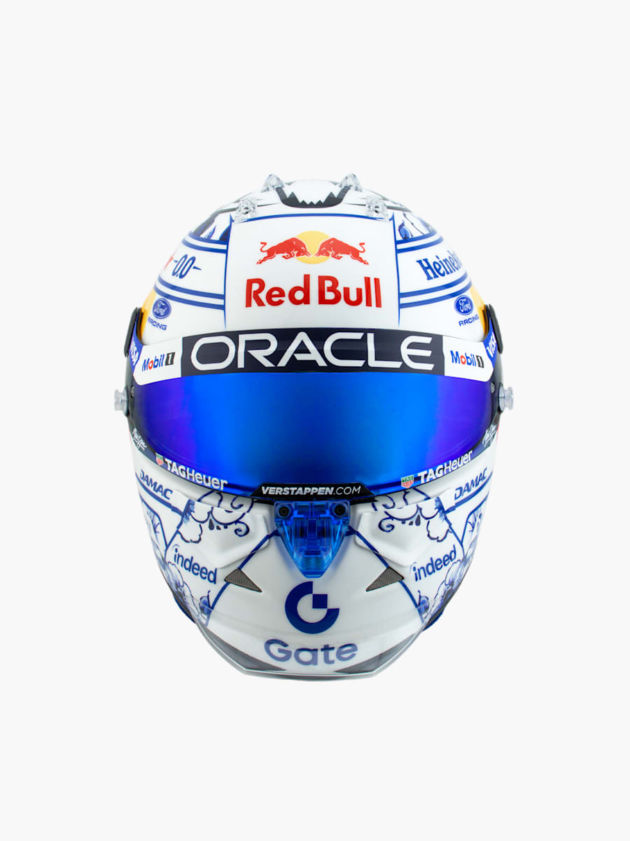 1:2 Max Verstappen Dutch GP 2026 Mini Helmet (M-RBR26238): Oracle Red Bull Racing