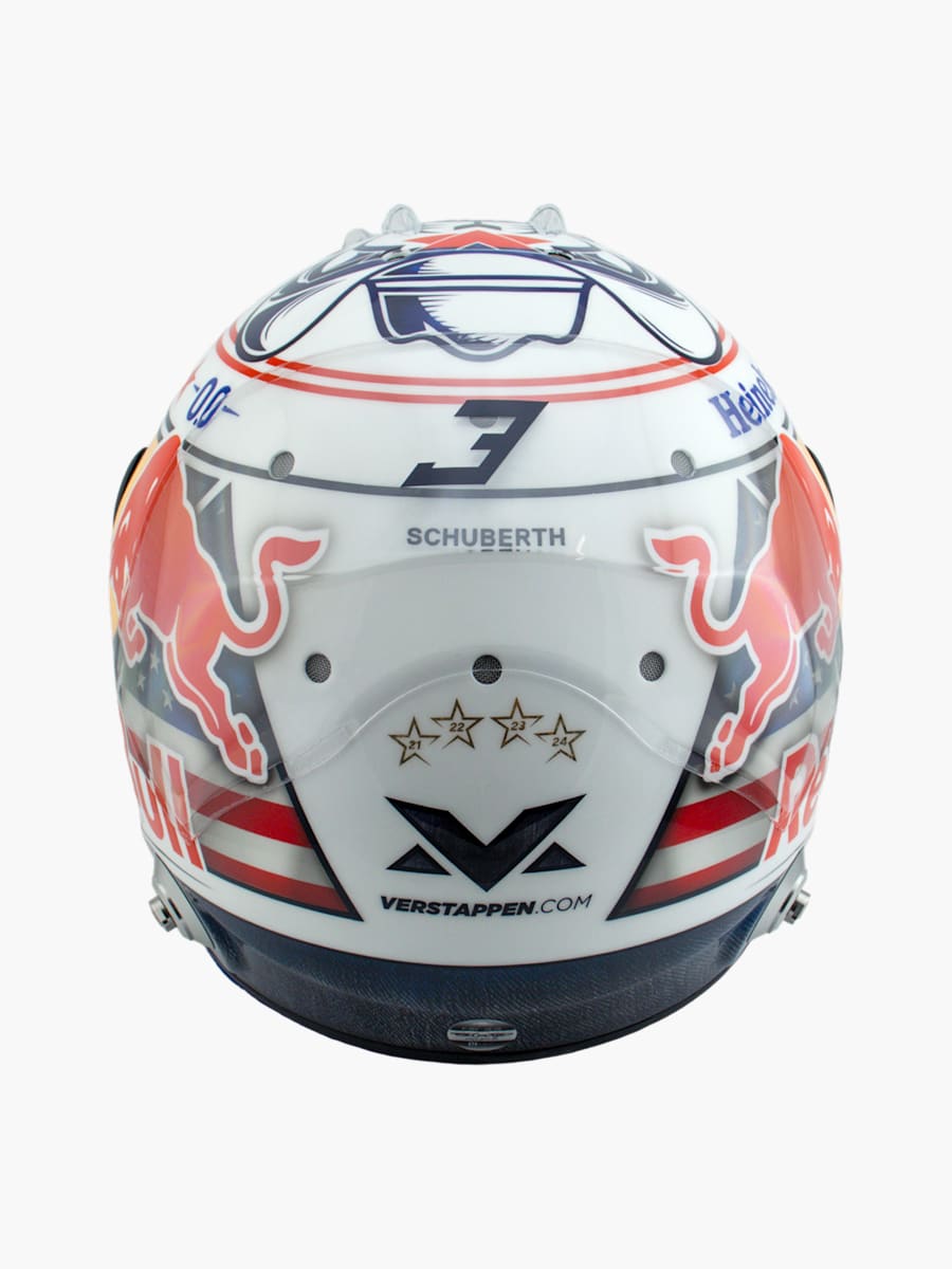 1:2 Max Verstappen Austin GP 2026 Mini Helmet (M-RBR26240): Oracle Red Bull Racing