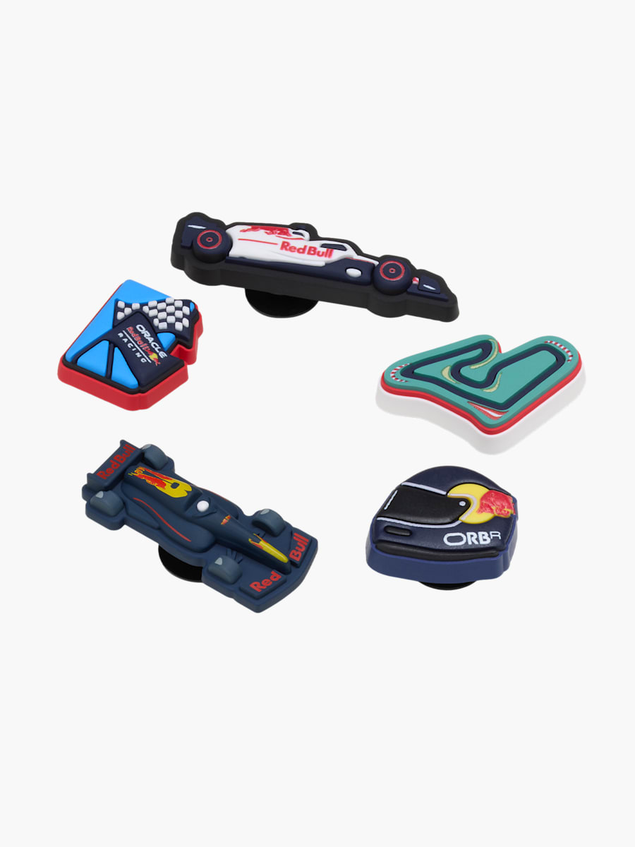 Oracle Red Bull Racing x Crocs Jibbitz 5-Pack (M-RBR26249): Oracle Red Bull Racing