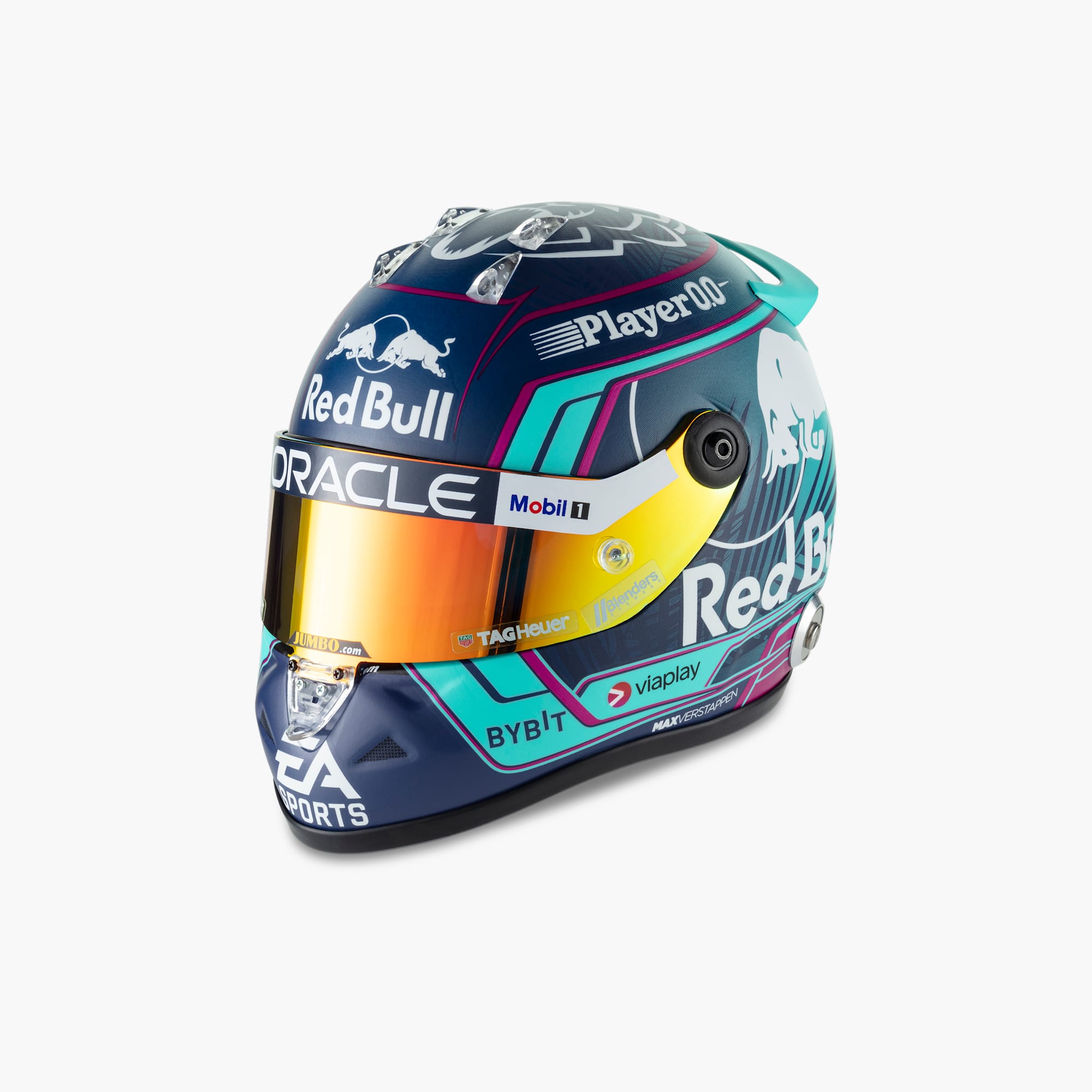Oracle Red Bull Racing Shop 12 Max Verstappen Miami GP 2023 Mini Helm