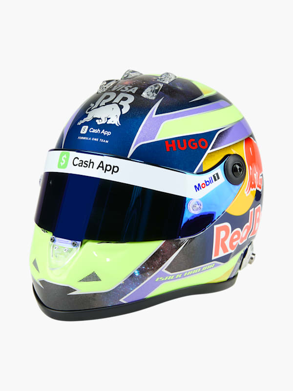 1:2 Isack Hadjar 2025 Season Mini Helmet (M-RAB25142): Visa Cash App Racing Bulls