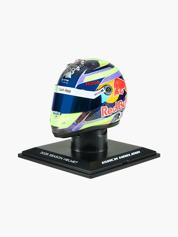 1:4 Isack Hadjar 2025 Season Mini Helmet (M-RAB25143): Visa Cash App Racing Bulls