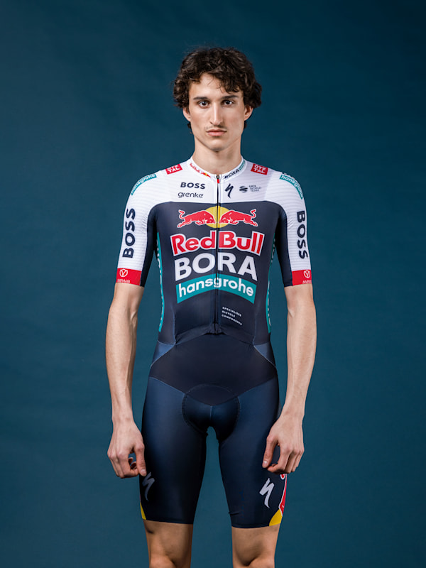 SPECIALIZED Race Road Skin Suit Short (M-RBB25050): Red Bull - BORA - hansgrohe