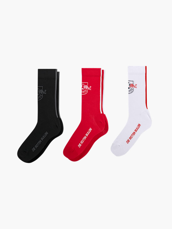 RBL Logo Socks Set of 3 (M-RBL264059): RB Leipzig