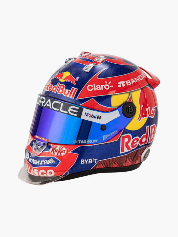 1:2 Checo Perez Mexico GP 2024 Mini Helm (RBR24325): Oracle Red Bull Racing