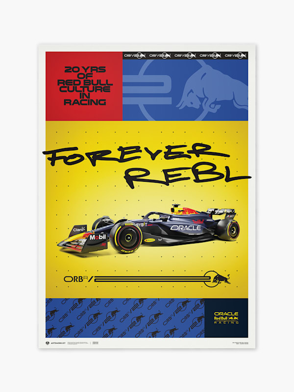 Oracle Red Bull Racing RB20 Forever Rebl Large Design Print (RBR24332): Oracle Red Bull Racing