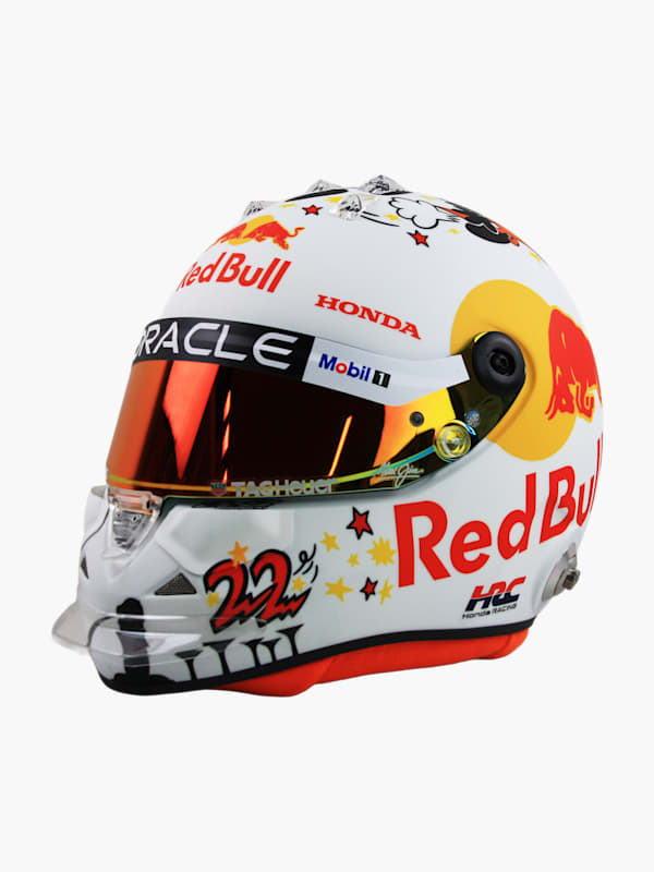 1:2 Yuki Tsunoda Singapore GP 2025 Mini Helmet (M-RBR25360): Oracle Red Bull Racing