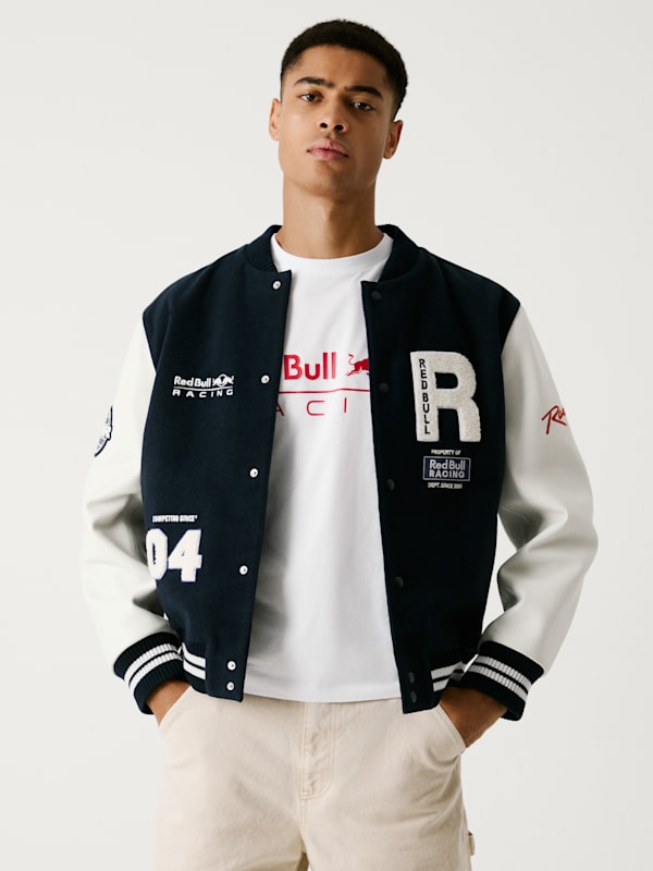 Pepe Jeans Leather Varsity Jacket (RBR25120): Oracle Red Bull Racing