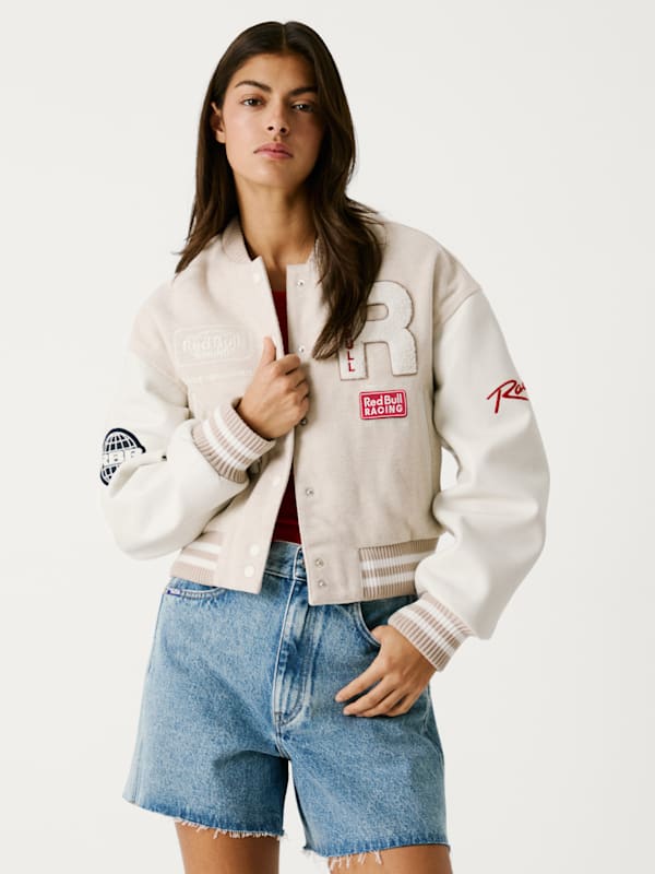 Pepe Jeans Leather Varsity Jacket (RBR25128): Oracle Red Bull Racing