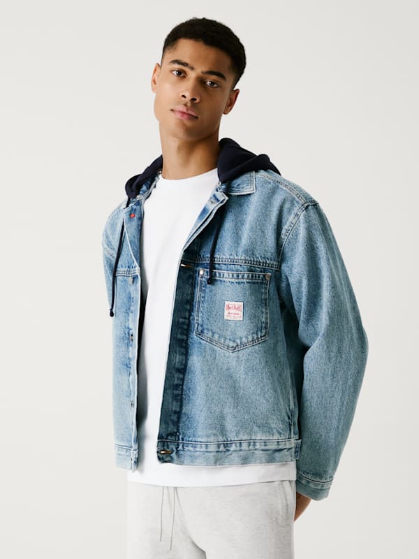 Pepe Jeans Hooded Denim Jacket (RBR25142): Oracle Red Bull Racing