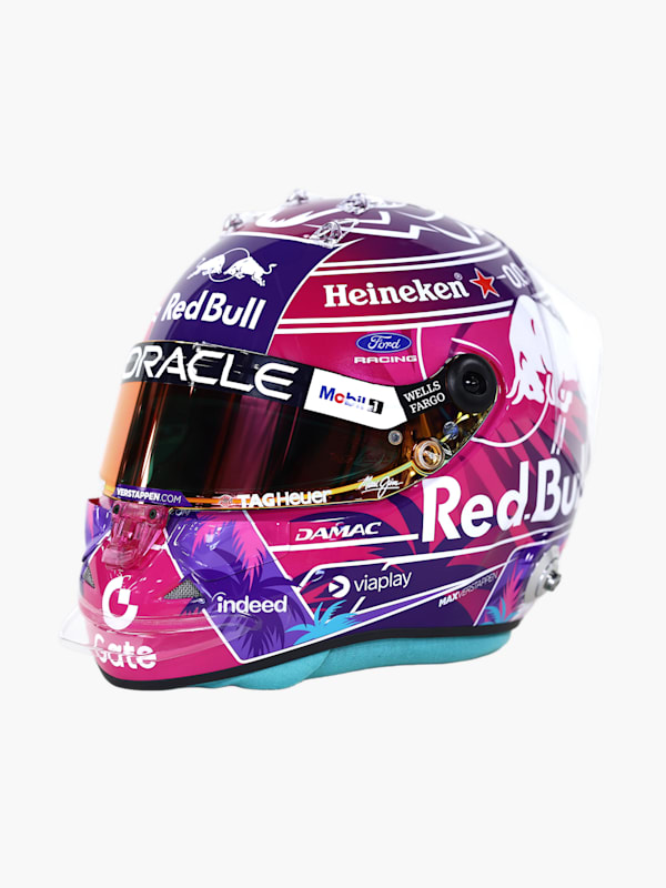 1:2 Max Verstappen Miami GP 2026 Mini Helmet (M-RBR26234): Oracle Red Bull Racing