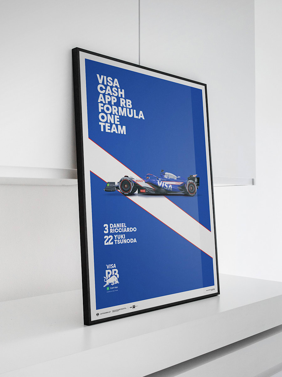 Visa Cash App RB VCARB 01 2024 Large Design Print (RAB24015): Visa Cash App RB Formula One Team