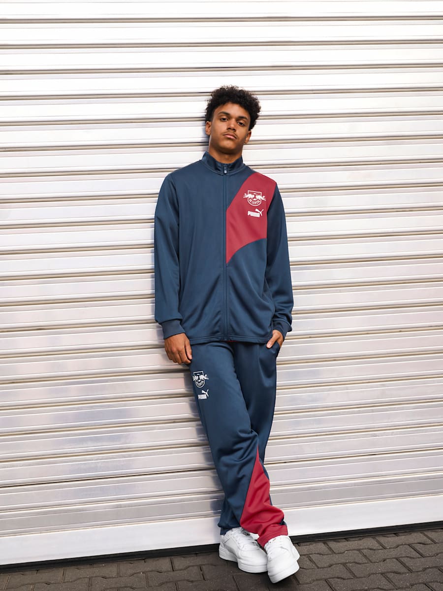 Red puma track jacket top
