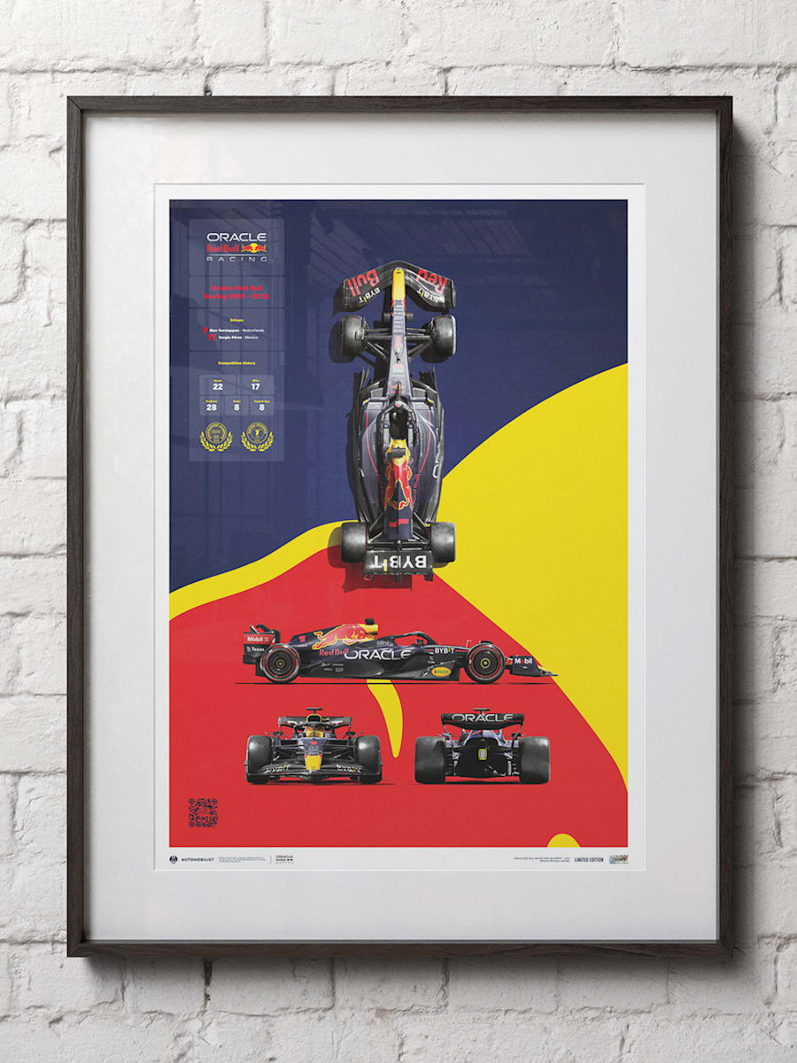 Oracle Red Bull Racing RB18 2022 Limited Edition Design Print (RBR23245): Oracle Red Bull Racing