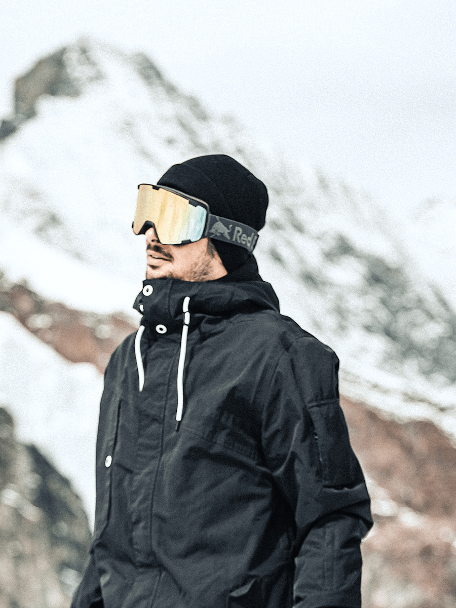 Red Bull Masque de Ski Spect PARK White GOld Snow Mirror Orange W